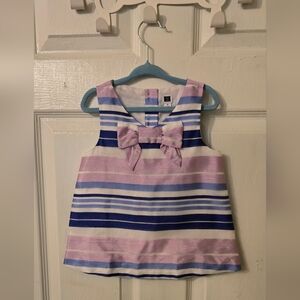 Toddler Girl's Janie and Jack Striped Bow Top Size 3 Years